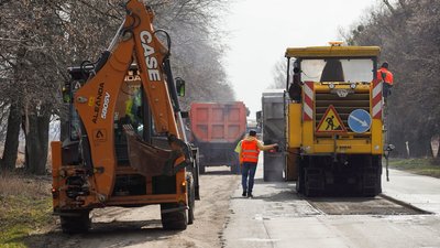 Ремонт дороги на Київщині