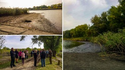 Воду у ставку почали спускати наприкінці вересня Воду у ставку почали спускати наприкінці вересня