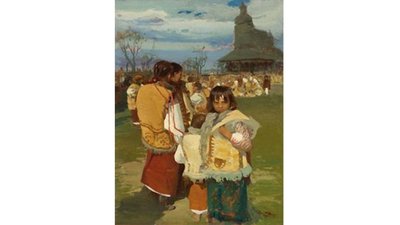 Святкування Великодня в українському живописі Святкування Великодня в українському живописі