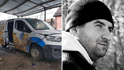 Авто "Укрпошти" внаслідок атаки РФ