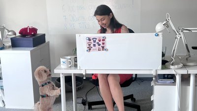 Олена Голуб з домашнім улюбленцем Олена Голуб з домашнім улюбленцем