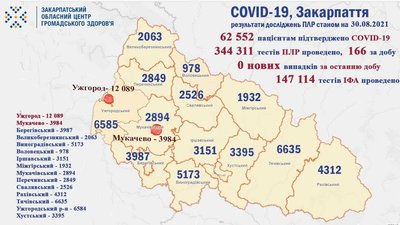 За добу жоден закарпатець не захворів на коронавірус