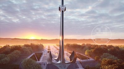 Частина "меморіалу", який будують російські окупанти в Маріуполі