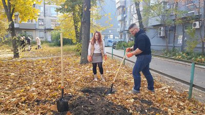Ясени, яблуні, горобина. У Дніпрі волонтери висаджують дерева