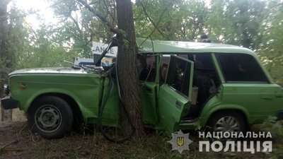 На Херсонщині нетверезий водій в'їхав у дерево, його шпиталізували