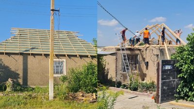 В ОВА показали, як волинські будівельники відновлюють пошкоджені оселі на Херсонщині В ОВА показали, як волинські будівельники відновлюють пошкоджені оселі на Херсонщині