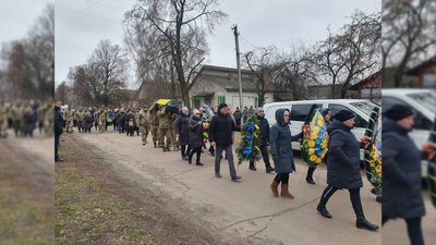 Загинув під час ракетного удару: на Чернігівщині поховали бійця Олександра Белякова