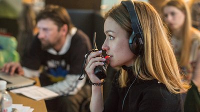 Христина Сиволап під час зйомок Христина Сиволап під час зйомок