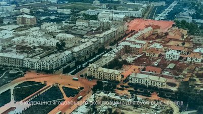 Вид з телевежі на Чернігів. 1958 рік