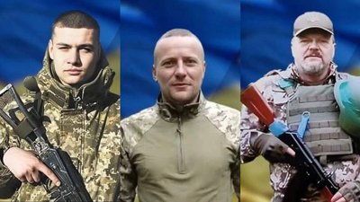Військові з Буковини Любомир Букуров, Василь Стражир та Михайло Реус