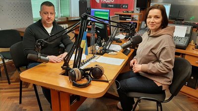 Віктор Шакирзян у студії Українського радіо. Рівне, 10 лютого 2026 року