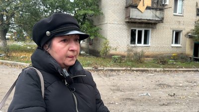 Тетяна жителька пошкодженого будинку в Олександріці