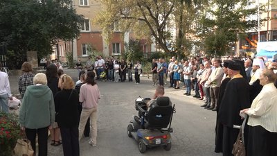 Відкриття меморіальної дошки загиблому захиснику, Андрій Стойко
