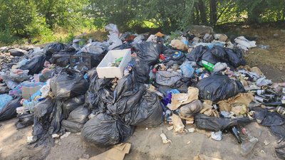 Сміттєві баки перевезли, а сміття залишили. Набережну Запоріжжя частково прибрали