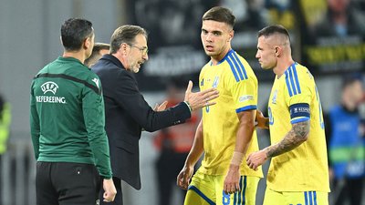 Гравці збірної України з футболу у матчі проти Грузії у Лізі націй