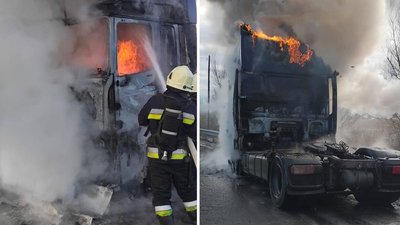 Горіла вантажіка на трасі Київ–Чоп біля Рівного