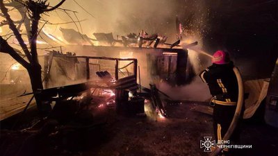 Пожежа на Чернігівщині: згоріли свійські тварини, сільгосптехніка та зернові корми
