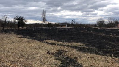На Волині уперше цього року горіла суха трава