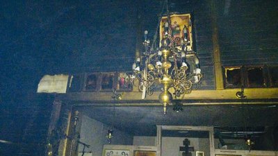 На Львівщині горів дерев'яний храм На Львівщині горів дерев'яний храм