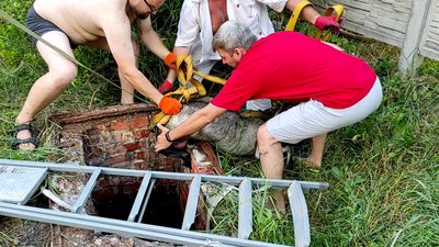 "Любить у шкоду встряти": у Харкові коза впала в п'ятиметрову яму з відходами "Любить у шкоду встряти": у Харкові коза впала в п'ятиметрову яму з відходами