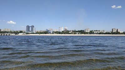 Рівень води в нижньому б’єфі Дніпровської ГЕС 