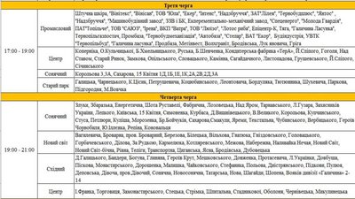 У Тернополі оприлюднили графік відключень електроенергії: що відомо У Тернополі оприлюднили графік відключень електроенергії: що відомо