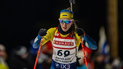 Христина Дмитренко на Кубку світу з біатлону у Контіолахті