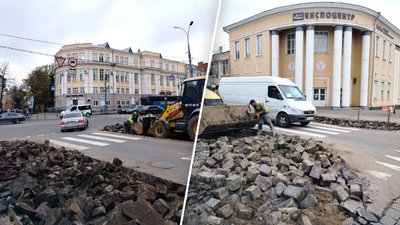 Ремонтні роботи на перехресті вулиць Соборна та Артинова