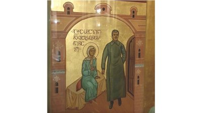 У головному храмі Тбілісі знайшли ікону із зображенням Сталіна: це викликало обурення