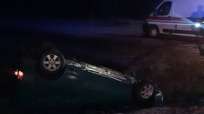 На Черкащині нетверезий водій з'їхав у кювет та перекинувся На Черкащині нетверезий водій з'їхав у кювет та перекинувся