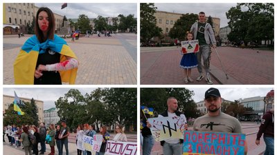 У Кропивницькому влаштували акцію на підтримку військовополонених захисників Маріуполя У Кропивницькому влаштували акцію на підтримку військовополонених захисників Маріуполя