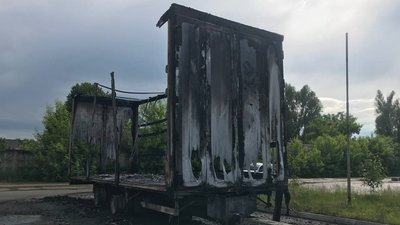 У Тернополі горіла вантажівка