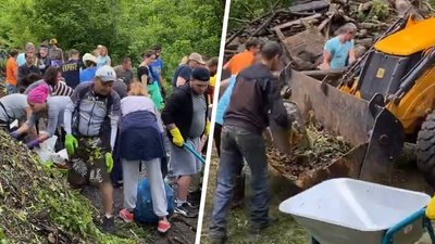 Харків'яни третю суботу поспіль розчищають річку Уди