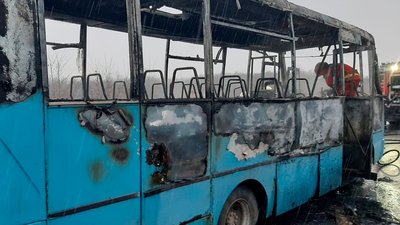На Закарпатті горів пасажирський автобус На Закарпатті горів пасажирський автобус