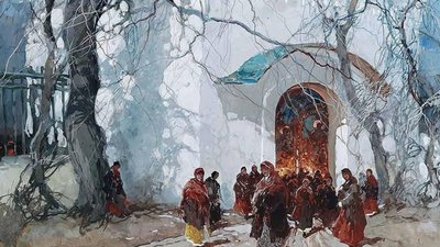 Святкування Великодня в українському живописі