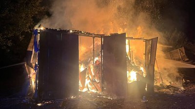 Через падіння уламків БпЛА у Кременчуцькому районі сталася пожежа на приватній території