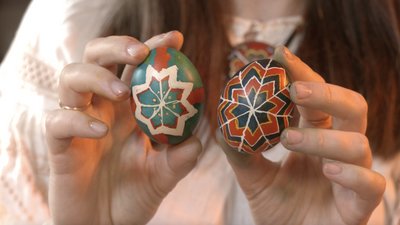 Черкаська писанкарка показала писанки створені її дітьми Черкаська писанкарка показала писанки створені її дітьми