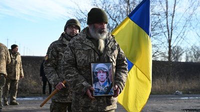 Прощання з бійцем Віктором Сафронюком