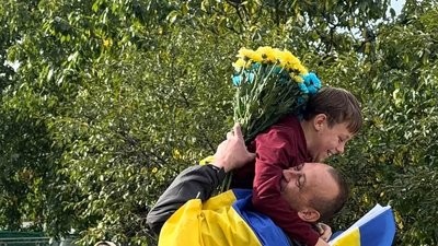Зустріч, звільнений з полону Михайло Нагорняк, Лісна Тарновиця,