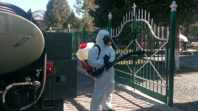 На Львівщині надзвичайники проводять дезінфекцію в населених пунктах На Львівщині надзвичайники проводять дезінфекцію в населених пунктах