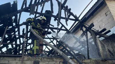 Ліквідація пожежі в приватному будинку у Запоріжжі, 23 березня