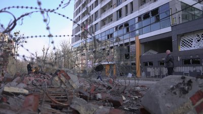 Наслідки влучання російського БпЛА у Шевченківському районі Харкова, 16 березня 2026 року