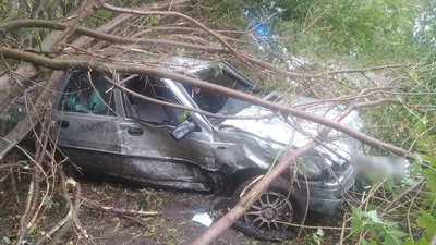 У Кременчуцькому районі автомобіль з'їхав у кювет, водій травмувався