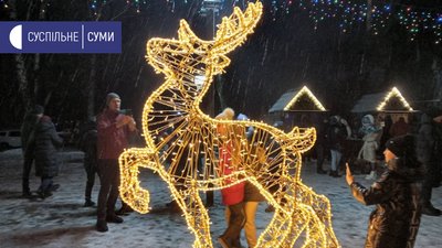 У Сумах запалили новорічні вогні на головній ялинці міста (ФОТО) У Сумах запалили новорічні вогні на головній ялинці міста (ФОТО)