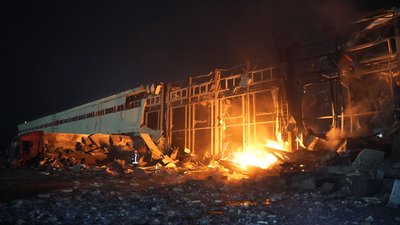 пожежа, поштовий термінал, нова пошта