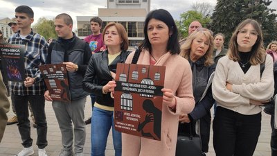 У Луцьку організували акцію на підтримку полонених азовців У Луцьку організували акцію на підтримку полонених азовців