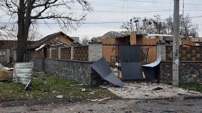 Зруйнований внаслідок атаки РФ приватний будинок. Житомир
