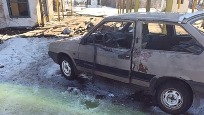 Авто, яке атакував російський дрон у Різниковому Вовчанської громади
