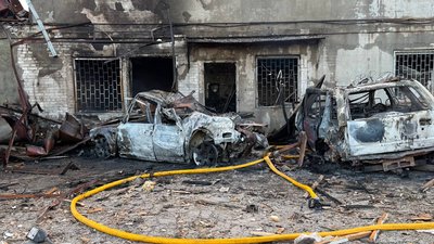 Згоріле авто у Запоріжжі