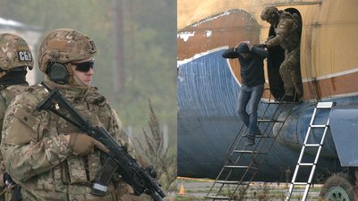 Звільняли "захоплений" літак: у Рівному провели антитерористичні навчання